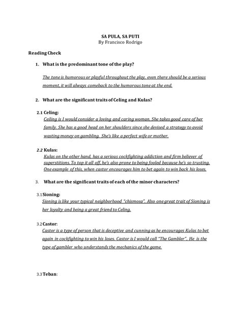 sa pula sa puti summary|Lit111A Literatures of the Philippines Sa Pula, Sa Puti.
